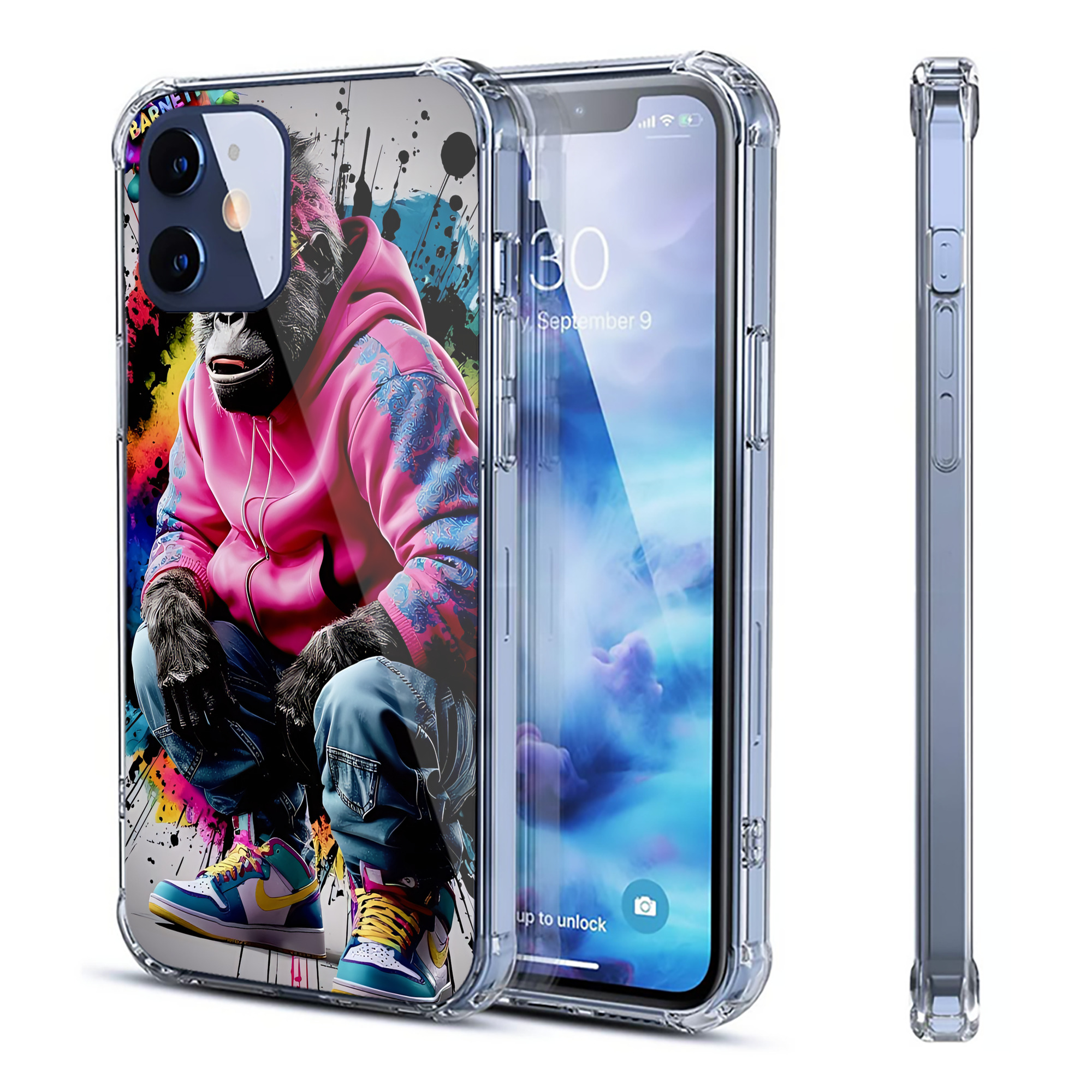 （画像用） ミッキーマウス Mickey Mouse 【iPhone 12シリーズ対応】透明スマホケース（クリアソフトケース）